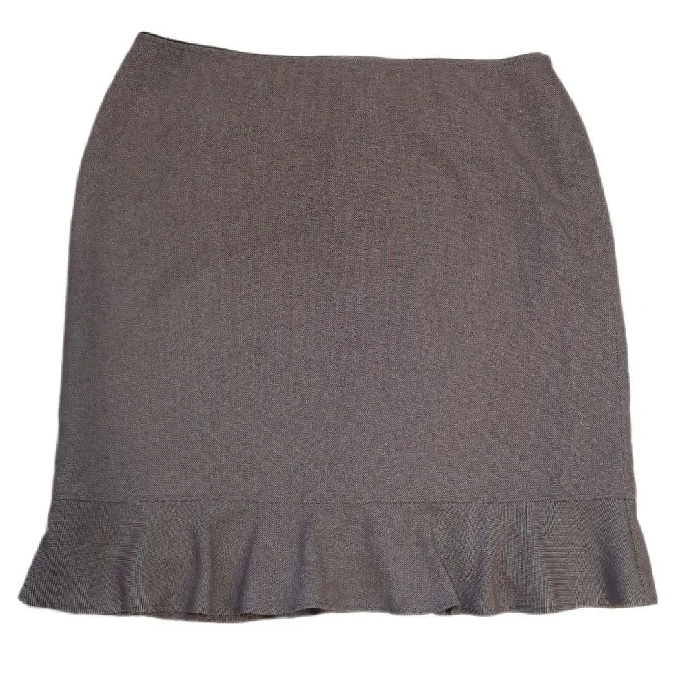 💠LAURA Plus Ruffle Hem Midi Pencil Skirt Office Business Suiting Professional